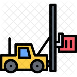 Reach Stacker Icon - Download in Colored Outline Style