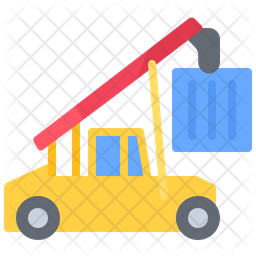 Reach Stacker Icon - Download in Flat Style