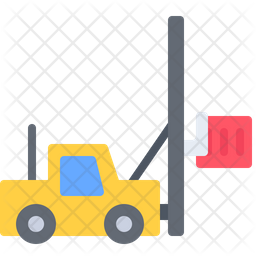 Reach Stacker Icon - Download in Flat Style