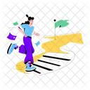 Business Goal Business Achievement Reaching Goal Icon