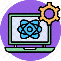React Icon - Download in Colored Outline Style