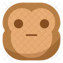 Flat Reaction Monkey Icon