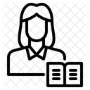 Reader Female Book Icon