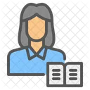 Reader Female Book Icon