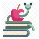 Bookworm Apple Education Icon