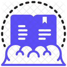 Reading Icon - Download in Colored Outline Style