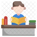 Reading Boy Reading Student Icon