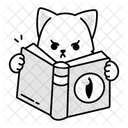 Reading Cat Book Cat Icon