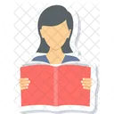 Girl Reading Woman Icon