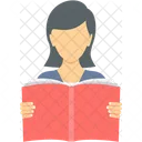 Reading Girl Reading Education Icon