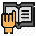 Reading Book Hand Icon