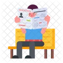 Wanted Criminal Reading News Wanted News Icon