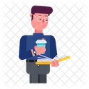 Reading Novel Reading Book Reading Storybook Icon