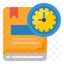 Reading Time Book Watch Icon