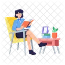 Reading Woman Reading Lady Reading Girl Icon