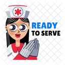 Ready To Serve Nurse Caretaker Icon
