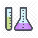 Reagenzglas Chemischer Kolben Erlenmeyerkolben Symbol