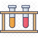 Reagenzglas Bluttest Blutrohrchen Symbol