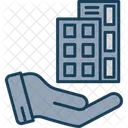 Real Estate Hand House Icon