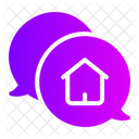 Real Estate Chat House Icon