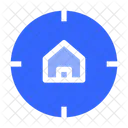 Real Estate Target House Icon