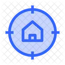 Real Estate Target House Icon