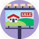 Real Estate Advertising Home Sale Billboard Icon