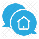 Real Estate Chat House Speech Bubble Home Message Communications Icon