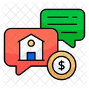 Real Estate Chat Communication Conversation Icon