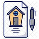 Real Estate Contract House Icon