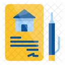 Real Estate Document And Signage  Icon