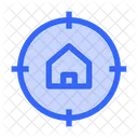 Real Estate Target House Icon