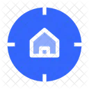 Real Estate Target House Icon