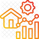 Real Estate Profit Line Chart Icon