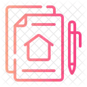 Real Estate Contract Mortgage 아이콘