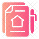 Real Estate Contract Mortgage 아이콘