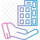 Real Estate Hand House Icon