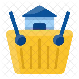 Real Estate In Basket  Icon