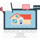 Real Estate Market Agency Online Property Icon
