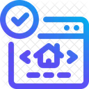 Real Estate Website Browser Web Icon