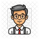 Cv Perfil Trabajo Icono