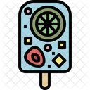 Paleta helada de rebanada de fruta  Icono