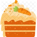 Zanahoria Pastel Rebanada Icono