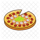 Porción de pizza  Icono