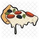 Porción de pizza  Icono