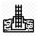Rebar Structure Cement Icon