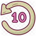 Rebobinar 10 segundos  Icono
