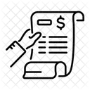 영수증 청구서 영수증 아이콘