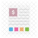 Receipt Sheet Shopping Icon