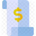 Receipt Money Dollar Icon